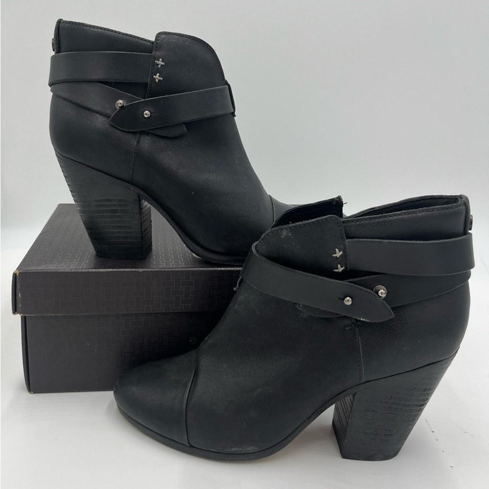 Rag & Bone Harrow Women’s Stacked Heel Leather Bootie Size 37 (US 7)